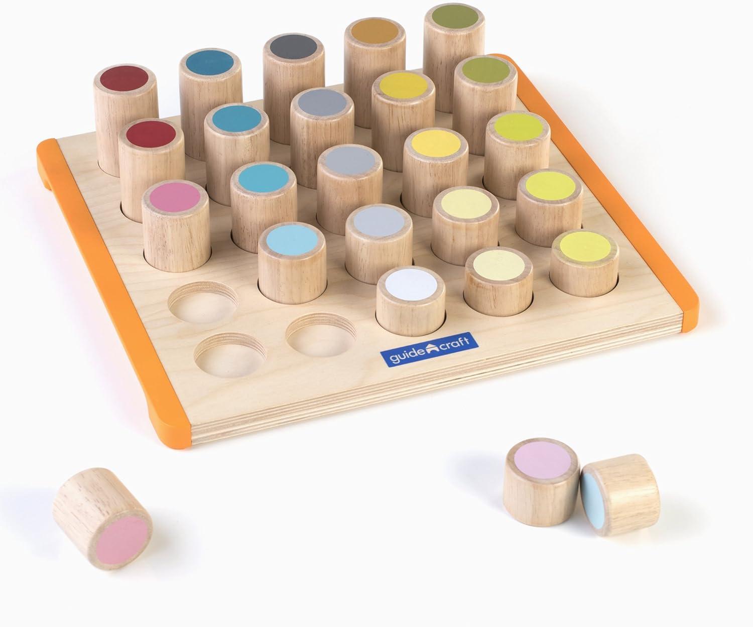 imageGuidecraft Cylinder Steps  Multicolor Wooden Educational and Learning Toys for Kids Shape Matching and Sorting Set for Toddlers