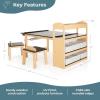 imageGuidecraft Deluxe Art Center Kids Arts and Crafts Table and Chairs Set with Storage Shelves Bins Paper Roll for Drawing and Painting  Wooden Art Desk for Kids Playroom  Toddler Activity Table
