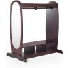 imageGuidecraft Dress Up Storage  White Dramatic Play Costume Rack with Mirror and Tray for Toddlers  Kids Armoire Dresser with Fabric Storage BinsEspresso