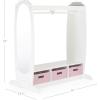 imageGuidecraft Dress Up Storage  White Dramatic Play Costume Rack with Mirror and Tray for Toddlers  Kids Armoire Dresser with Fabric Storage BinsWhite