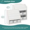imageGuidecraft EdQ Book and Bin Display White with 3 Storage Bins Wooden Kids Bookcase and Toy Storage Organizer Homeschool and Classroom Bookshelf FurnitureWhite