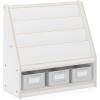 imageGuidecraft EdQ Book and Bin Display White with 3 Storage Bins Wooden Kids Bookcase and Toy Storage Organizer Homeschool and Classroom Bookshelf FurnitureWhite