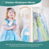 imageGuidecraft EdQ Dressup Storage with Bins Natural Kids Dress Up Rack with Mirror Shoe Storage Shelf and Cubbies for Costume and Pretend Play  Toddler Closet Montessori Wood Bedroom FurnitureWhite