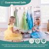 imageGuidecraft EdQ Dressup Storage with Bins Natural Kids Dress Up Rack with Mirror Shoe Storage Shelf and Cubbies for Costume and Pretend Play  Toddler Closet Montessori Wood Bedroom FurnitureWhite