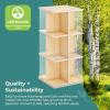 imageGuidecraft EdQ Kids Rotating Bookshelf Natural Wood Revolving Bookcase  360 Degree Spinning Book Shelf Tower with Acrylic Montessori Storage for Classroom Bedroom and Playroom  Toy OrganizerNatural