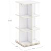 imageGuidecraft EdQ Kids Rotating Bookshelf Natural Wood Revolving Bookcase  360 Degree Spinning Book Shelf Tower with Acrylic Montessori Storage for Classroom Bedroom and Playroom  Toy OrganizerWhite