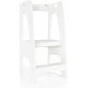 imageGuidecraft HighRise StepUp  White Two Step Stool with Handles and Safety NonSlip Treads and AntiTip Feet for Kids and Adults Quality Learning FurnitureWhite
