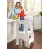 imageGuidecraft HighRise StepUp  White Two Step Stool with Handles and Safety NonSlip Treads and AntiTip Feet for Kids and Adults Quality Learning FurnitureWhite