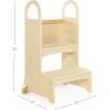 imageGuidecraft HighRise StepUp  White Two Step Stool with Handles and Safety NonSlip Treads and AntiTip Feet for Kids and Adults Quality Learning FurnitureNatural