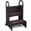 imageGuidecraft HighRise StepUp  White Two Step Stool with Handles and Safety NonSlip Treads and AntiTip Feet for Kids and Adults Quality Learning FurnitureEspresso