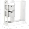 imageGuidecraft See and Store Dressup Center  White Pretend Play Costume Storage Wardrobe for Kids with Mirror ampamp Shelves Armoire with Bottom Tray Toddlers Room FurnitureWhite