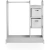 imageGuidecraft See and Store Dressup Center  White Pretend Play Costume Storage Wardrobe for Kids with Mirror ampamp Shelves Armoire with Bottom Tray Toddlers Room FurnitureGrey