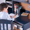 imageGuidecraft Taiga Kids Desk and Chair Set with Hutch  Navy Wooden Computer Desk ampamp Workstation  Kids Table with Storage Drawers and Cubby Shelves Childrens Study Table ampamp Chair SetNavy