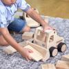 imageGuidecraft Wooden Fire Truck Vehicle Play Set Kids Learning and Educational Dramatic Play ToyFront Loader