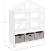imageMartha Stewart Kids Deluxe Dollhouse Bookcase  Linen White Bookshelf Wooden Book ampamp Toy Storage Shelf Organizer  Toddler Book Organization  Kids Tall Bookshelf for Playroom and Bedroom StorageLinen White