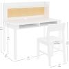 imageMartha Stewart Kids Desk with Hutch and Chair Set by Guidecraft  Navy Kids Wooden Study Table with Storage and Corkboard  Wood Bedroom or Furniture Set for BoysCreamy White
