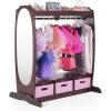 imageGuidecraft Dress Up Storage  White Dramatic Play Costume Rack with Mirror and Tray for Toddlers  Kids Armoire Dresser with Fabric Storage BinsEspresso