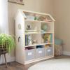 imageGuidecraft EdQ Dollhouse Bookcase  White Bookshelf for Kids with Storage Bins for Dolls Books Toys and School Supplies Kids Bedroom and Classroom FurnitureWhite