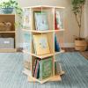 imageGuidecraft EdQ Kids Rotating Bookshelf Natural Wood Revolving Bookcase  360 Degree Spinning Book Shelf Tower with Acrylic Montessori Storage for Classroom Bedroom and Playroom  Toy OrganizerNatural