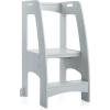 imageGuidecraft HighRise StepUp  White Two Step Stool with Handles and Safety NonSlip Treads and AntiTip Feet for Kids and Adults Quality Learning FurnitureGray
