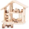 imageGuidecraft Woodlands Natural Wooden MultiFloor Dollhouse Set with Furniture  Kids Educational Toy Play House