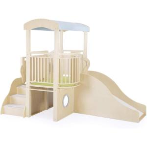 imageGuidecraft City Toddler Loft Wooden Climber Activity Center with Slide Tunnel Canopied Platform Stairs Windows Carpet and Balcony for Kids Classroom or Playroom