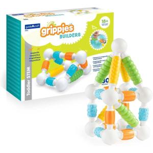 imageGuidecraft Grippies Builders  30 Piece Set Soft Grip Magnetic Building Set Educational STEM Construction Toy for ToddlersBuilders  30 pc set
