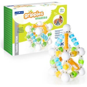 imageGuidecraft Grippies Builders  30 Piece Set Soft Grip Magnetic Building Set Educational STEM Construction Toy for ToddlersShakers  30 pc set