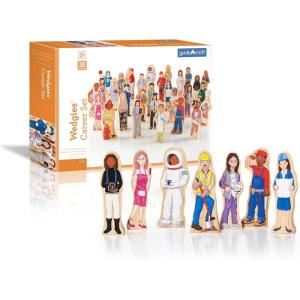 imageGuidecraft Wedgies Career Set of 30 Figures  Little Professionals Wooden Character Set Kids Learning ampamp Educational ToysCareer Set