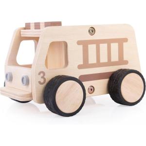 imageGuidecraft Wooden Fire Truck Vehicle Play Set Kids Learning and Educational Dramatic Play ToyFire Truck