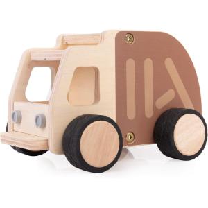 imageGuidecraft Wooden Fire Truck Vehicle Play Set Kids Learning and Educational Dramatic Play ToyGarbage Truck