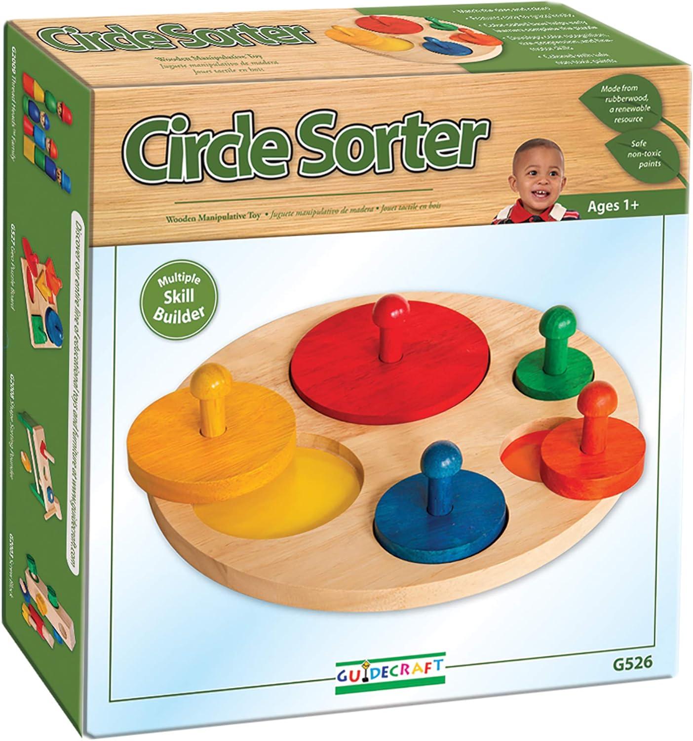 imageGuidecraft Circle Sorter  Shape and Color Puzzle for Toddlers  Kids Early Learning and Development Toy Wooden Educational Set