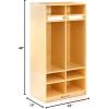 imageGuidecraft 2Section Locker  Birch Plywood Cubicle Coat Hanger Backpack Organizer with Cubbies Storage for Daycare Preschool2Section Locker