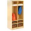 imageGuidecraft 2Section Locker  Birch Plywood Cubicle Coat Hanger Backpack Organizer with Cubbies Storage for Daycare Preschool2Section Locker