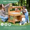 imageGuidecraft Acadia Kids Outdoor Mud Kitchen Playset  Pretend Play Kitchen with Sink Stove and Accessories  Wooden Backyard Playset  Outdoor Play Furniture for Kids  Outdoor Toddler Activities