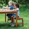 imageGuidecraft Acadia Kids Outdoor Table  Acacia Wood Long Activity Desk for Outdoor Classroom Furniture  Kids Picnic Table for Garden Patio Porch and Backyard Spaces  Measures 60quot L x 30quot W x 24quot H30 x 48 in