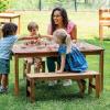 imageGuidecraft Acadia Kids Outdoor Table  Acacia Wood Long Activity Desk for Outdoor Classroom Furniture  Kids Picnic Table for Garden Patio Porch and Backyard Spaces  Measures 60quot L x 30quot W x 24quot H30 x 48 in