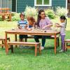 imageGuidecraft Acadia Kids Outdoor Table  Acacia Wood Long Activity Desk for Outdoor Classroom Furniture  Kids Picnic Table for Garden Patio Porch and Backyard Spaces  Measures 60quot L x 30quot W x 24quot H30 x 60 in