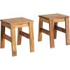imageGuidecraft Acadia Outdoor Stools Set of 2  Acacia Wood Stool for Kids Ages 2 14in Height Holds Upto 125lbs  Flexible Seating for Kids Outdoor Activity Table Perfect for Backyard Garden Patios