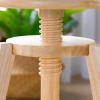 imageGuidecraft Adjustable Drafting Wooden StoolNatural Drafting Chair for Kids 1618 Inch Swivel Stool for Kids Art Studio Furniture  Toddler Chair for Drawing Painting and CraftingNatural