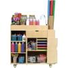 imageGuidecraft Art Activity Cart  Rolling Wooden Storage Cabinet and Shelves with Caster Wheels Arts and Crafts Supply Classroom Furniture