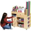 imageGuidecraft Art Activity Cart  Rolling Wooden Storage Cabinet and Shelves with Caster Wheels Arts and Crafts Supply Classroom Furniture