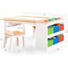 imageGuidecraft Arts and Crafts Center Kids Activity Table and Art Desk with Chairs and Craft Storage Paper Roll and Paint Cups  Toddler Art and Play Table  Kids Wooden Learning Furniture