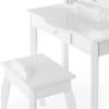 imageGuidecraft Classic White Vanity and Stool Set for Kids Age 38 Pretend Play Vanity with Mirrors for Girls Wooden Makeup Table with Storage DrawerWhite