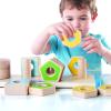 imageGuidecraft Colorful Count and Twist Geometric Shapes  Wooden Educational and Learning Toys for Kids Sorting and Matching Toy Set