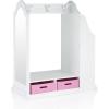 imageGuidecraft Dress Up Vanity  White Dresser Armoire with Storage Bins and Mirror for Kids Toddlers Playroom Organizer Children Furniture