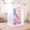 imageGuidecraft Dress Up Vanity  White Dresser Armoire with Storage Bins and Mirror for Kids Toddlers Playroom Organizer Children Furniture
