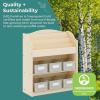 imageGuidecraft EdQ Book and Bin Browser Natural 6 Fabric Storage Bins Book Display and Toy Storage Organizer for Kids School Supply FurnitureNatural