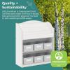 imageGuidecraft EdQ Book and Bin Browser Natural 6 Fabric Storage Bins Book Display and Toy Storage Organizer for Kids School Supply FurnitureWhite