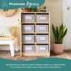 imageGuidecraft EdQ Cubby Toy Storage Organizer w 8 Fabric Bins 30quot Natural Kids Wood Bookshelf ampamp Toy Organizer for Kids Playroom  Teacher School Supply Furniture for Classrooms and Home OrganizationNatural
